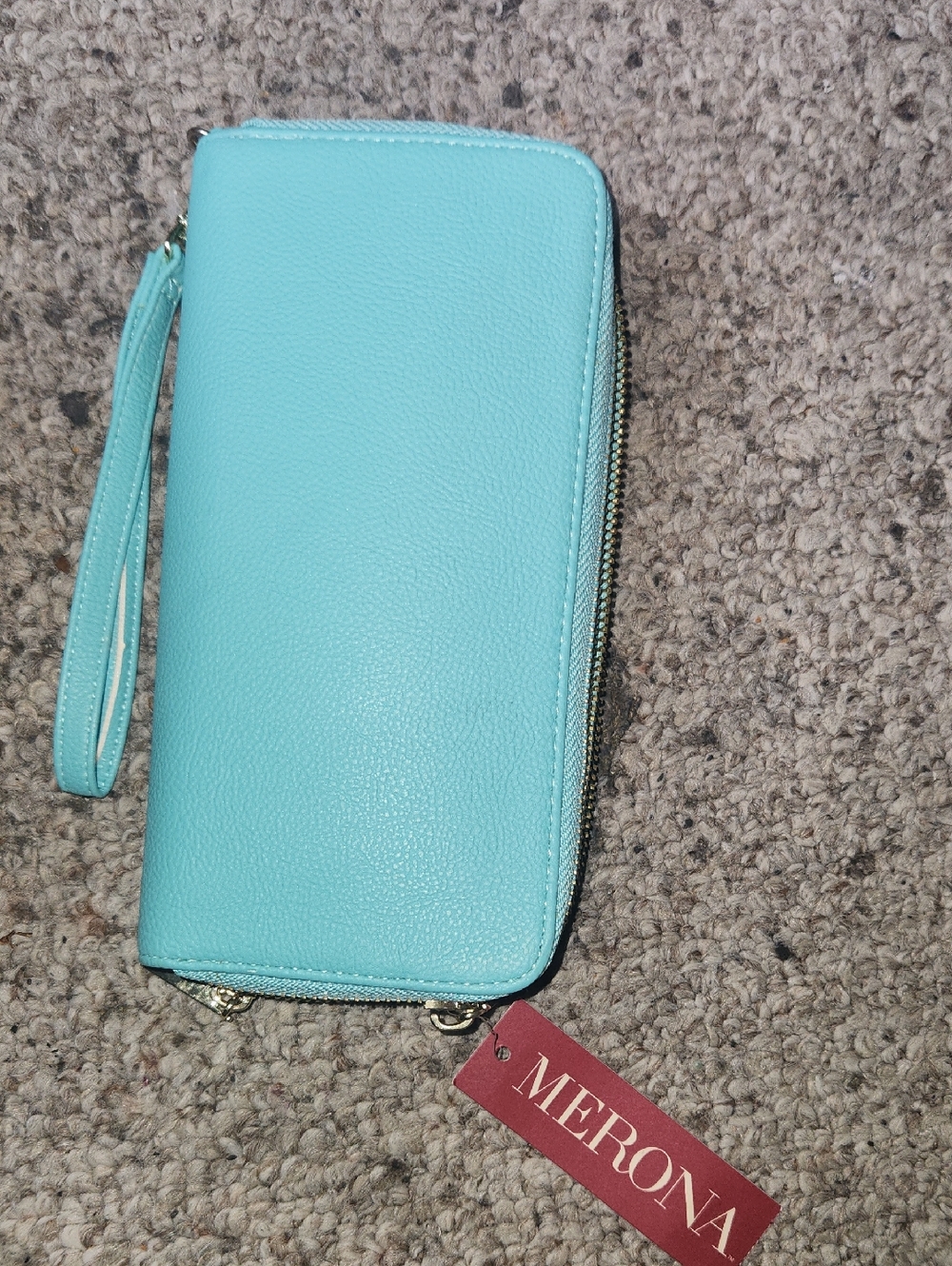 Merona Turquoise Zip Wristlet Wallet